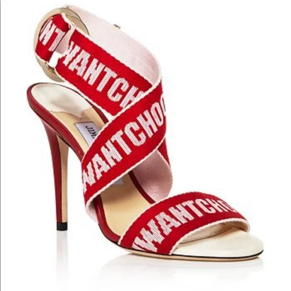 Jimmy Choo | Shoes | Jimmy Choo Redwhite Logo Tape Strappy  display picture 1